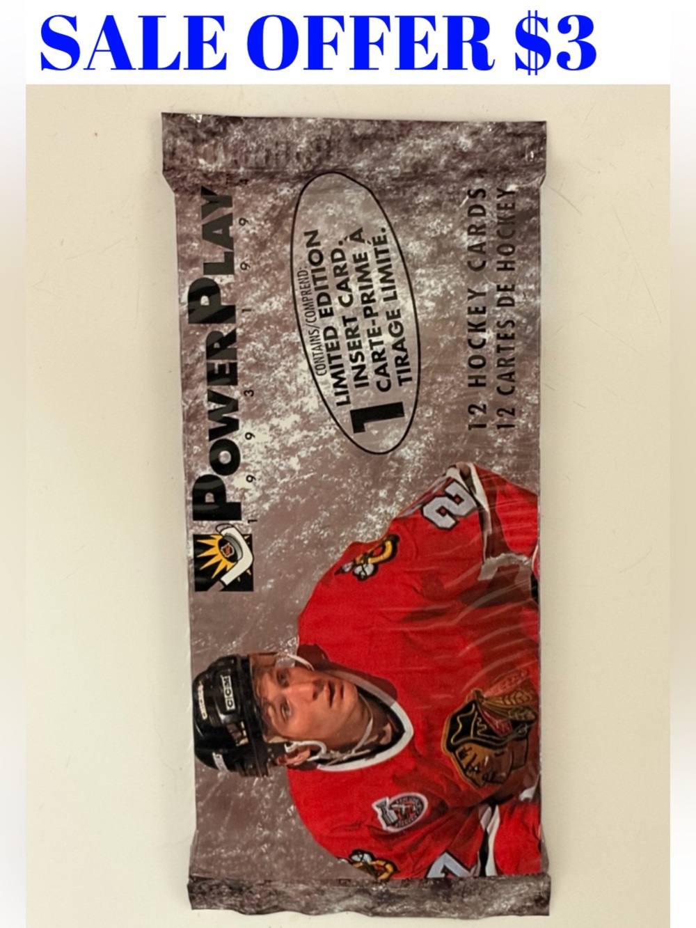 1993/94  Fleer Power Play Tall Boys Hockey Cards Pack
